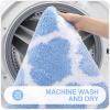 imageOLANLY Bathroom Rugs Set 2 Piece Microfiber Bath Shower Mat and UShaped Toilet Rug Machine Wash Dry NonSlip Absorbent Shaggy Bath Rug for Tub Shower and Bath Room 30quotx20quot24quotx20quot Light Blue