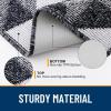 imageOLANLY Door Mat Indoor Entrance Washable 32x20 OdorFree LowProfile Front Back Geometric Doormat Absorbent Resist Dirt Entry Carpet Easy to Clean Sturdy Inside Floor Mats for Entryway BlackBlack