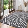 imageOLANLY Indoor Door Mat 32x20 Inch Dirt Resistant and Absorbent NonSlip Rubber Backing Floor Mats Easy Clean LowProfile Doormat for Entryway Front Door and Inside Entrance GreyBlack