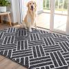 imageOLANLY Indoor Door Mat 32x20 Inch Dirt Resistant and Absorbent NonSlip Rubber Backing Floor Mats Easy Clean LowProfile Doormat for Entryway Front Door and Inside Entrance GreyBlack