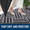 imageOLANLY Indoor Door Mat 32x20 Inch Dirt Resistant and Absorbent NonSlip Rubber Backing Floor Mats Easy Clean LowProfile Doormat for Entryway Front Door and Inside Entrance GreyBlack