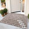 imageOLANLY Indoor Door Mat 32x20 Inch Dirt Resistant and Absorbent NonSlip Rubber Backing Floor Mats Easy Clean LowProfile Doormat for Entryway Front Door and Inside Entrance GreyBrown