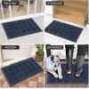 imageOLANLY Indoor Outdoor Mat Sturdy Natural Rubber Floor Mat Non Slip Low Profile Waterproof Doormat and Stain Front Door Mat Easy Clean Patio Entrance Mat 30x17 BlackNavy