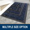 imageOLANLY Indoor Outdoor Mat Sturdy Natural Rubber Floor Mat Non Slip Low Profile Waterproof Doormat and Stain Front Door Mat Easy Clean Patio Entrance Mat 30x17 BlackNavy