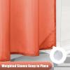 imageOLANLY Luxury Black and Grey Ombre Shower Curtain Sets with 12 Hooks Waterproof and Washable Decorative Shower Curtains for Bathroom 72x72 InchesCoral Ombre 12 Metal Hooks
