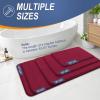 imageOLANLY Thick Memory Foam Bath Mat Rug 30x20 Extra Soft Absorbent Bathroom Rugs Quick Dry Bath Mats NonSlip Machine Washable Carpet for Bathroom Tub and Shower Home Decor Accessories GreyBurgundy