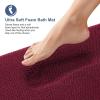 imageOLANLY Thick Memory Foam Bath Mat Rug 30x20 Extra Soft Absorbent Bathroom Rugs Quick Dry Bath Mats NonSlip Machine Washable Carpet for Bathroom Tub and Shower Home Decor Accessories GreyBurgundy