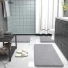 imageOLANLY Toilet Rugs UShaped 24x20 Extra Soft Absorbent Thick Memory Foam Contour Bathroom Rugs Dry Quickly Machine Washable NonSlip Toilet Bath Mat Home Decor Accessories GreyGrey
