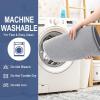 imageOLANLY Toilet Rugs UShaped 24x20 Extra Soft Absorbent Thick Memory Foam Contour Bathroom Rugs Dry Quickly Machine Washable NonSlip Toilet Bath Mat Home Decor Accessories GreyGrey