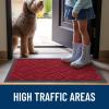 imageOLANLY Front Door Mat Indoor Outdoor Entrance Waterproof AllSeason AllWeather Welcome Doormat Sturdy Natural Rubber Low Profile Easy Clean Patio Porch Entryway Outside Floor Mat 295x17 BlackWine Red