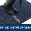 imageOLANLY Front Door Mat Indoor Outdoor Entrance Waterproof AllSeason AllWeather Welcome Doormat Sturdy Natural Rubber Low Profile Easy Clean Patio Porch Entryway Outside Floor Mat 295x17 BlackBlue