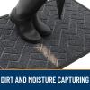 imageOLANLY Front Door Mat Indoor Outdoor Entrance Waterproof AllSeason AllWeather Welcome Doormat Sturdy Natural Rubber Low Profile Easy Clean Patio Porch Entryway Outside Floor Mat 295x17 BlackGrey