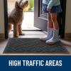 imageOLANLY Front Door Mat Indoor Outdoor Entrance Waterproof AllSeason AllWeather Welcome Doormat Sturdy Natural Rubber Low Profile Easy Clean Patio Porch Entryway Outside Floor Mat 295x17 BlackBlack