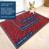 imageOLANLY Front Door Mat Indoor Outdoor Entrance Waterproof AllSeason AllWeather Welcome Doormat Sturdy Natural Rubber Low Profile Easy Clean Patio Porch Entryway Outside Floor Mat 295x17 BlackWine Red