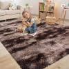 imageOLANLY Area Rugs for Living Room Bedroom Machine Washable 4x59 Feet Soft Fluffy Shaggy Bedside Rug Indoor Floor Carpet for Kids Girls and Boys Dorms Nursery Room Home Decor Aesthetic RainbowCoffee Tiedye