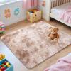 imageOLANLY Area Rugs for Living Room Bedroom Machine Washable 4x59 Feet Soft Fluffy Shaggy Bedside Rug Indoor Floor Carpet for Kids Girls and Boys Dorms Nursery Room Home Decor Aesthetic RainbowBeige Tiedye