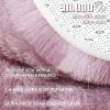 imageOLANLY Area Rugs for Living Room Bedroom Machine Washable 4x59 Feet Soft Fluffy Shaggy Bedside Rug Indoor Floor Carpet for Kids Girls and Boys Dorms Nursery Room Home Decor Aesthetic RainbowDusty Pink Tiedye