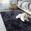 imageOLANLY Area Rugs for Living Room Bedroom Machine Washable 4x59 Feet Soft Fluffy Shaggy Bedside Rug Indoor Floor Carpet for Kids Girls and Boys Dorms Nursery Room Home Decor Aesthetic RainbowDeep Grey Tiedye