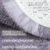 imageOLANLY Area Rugs for Living Room Bedroom Machine Washable 4x59 Feet Soft Fluffy Shaggy Bedside Rug Indoor Floor Carpet for Kids Girls and Boys Dorms Nursery Room Home Decor Aesthetic RainbowLight Grey Tiedye