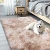 imageOLANLY Area Rugs for Living Room Bedroom Machine Washable 4x59 Feet Soft Fluffy Shaggy Bedside Rug Indoor Floor Carpet for Kids Girls and Boys Dorms Nursery Room Home Decor Aesthetic RainbowBeige Tiedye