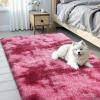 imageOLANLY Area Rugs for Living Room Bedroom Machine Washable 4x59 Feet Soft Fluffy Shaggy Bedside Rug Indoor Floor Carpet for Kids Girls and Boys Dorms Nursery Room Home Decor Aesthetic RainbowPink Tiedye