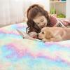 imageOLANLY Area Rugs for Living Room Bedroom Machine Washable 4x59 Feet Soft Fluffy Shaggy Bedside Rug Indoor Floor Carpet for Kids Girls and Boys Dorms Nursery Room Home Decor Aesthetic RainbowRainbow