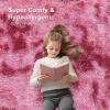 imageOLANLY Area Rugs for Living Room Bedroom Machine Washable 4x59 Feet Soft Fluffy Shaggy Bedside Rug Indoor Floor Carpet for Kids Girls and Boys Dorms Nursery Room Home Decor Aesthetic RainbowPink Tiedye