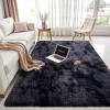 imageOLANLY Area Rugs for Living Room Bedroom Machine Washable 4x59 Feet Soft Fluffy Shaggy Bedside Rug Indoor Floor Carpet for Kids Girls and Boys Dorms Nursery Room Home Decor Aesthetic RainbowDeep Grey Tiedye