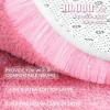 imageOLANLY Rainbow Round Rugs for Bedroom  Machine Washable 4x4 Feet Circle Area Rugs for Living Room Soft and Fluffy Shaggy Carpet for Teen Girls and Boys Nursery Rooms Dorms Home Decor AestheticPink Tiedye