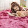 imageOLANLY Rainbow Round Rugs for Bedroom  Machine Washable 4x4 Feet Circle Area Rugs for Living Room Soft and Fluffy Shaggy Carpet for Teen Girls and Boys Nursery Rooms Dorms Home Decor AestheticPink Tiedye