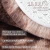 imageOLANLY Rainbow Round Rugs for Bedroom  Machine Washable 4x4 Feet Circle Area Rugs for Living Room Soft and Fluffy Shaggy Carpet for Teen Girls and Boys Nursery Rooms Dorms Home Decor AestheticCoffee Tiedye