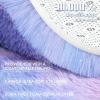 imageOLANLY Rainbow Round Rugs for Bedroom  Machine Washable 4x4 Feet Circle Area Rugs for Living Room Soft and Fluffy Shaggy Carpet for Teen Girls and Boys Nursery Rooms Dorms Home Decor AestheticPurple Rainbow