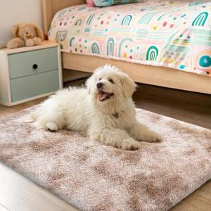 imageOLANLY Area Rugs for Living Room Bedroom Machine Washable 4x59 Feet Soft Fluffy Shaggy Bedside Rug Indoor Floor Carpet for Kids Girls and Boys Dorms Nursery Room Home Decor Aesthetic RainbowBeige Tiedye