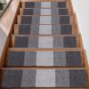 imageOLANLY Stair Treads Non Slip 15PCS 8quot x 30quot Indoor Stair Runners for Wooden Steps Edging Stair Rugs with Reusable Peel and Stick Adhesive for Kids Elders and Pets BlackGrey