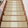 imageOLANLY Stair Treads Non Slip 15PCS 8quot x 30quot Indoor Stair Runners for Wooden Steps Edging Stair Rugs with Reusable Peel and Stick Adhesive for Kids Elders and Pets BlackBeige
