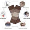 imageOLANLY Stair Treads Non Slip 15PCS 8quot x 30quot Indoor Stair Runners for Wooden Steps Edging Stair Rugs with Reusable Peel and Stick Adhesive for Kids Elders and Pets BlackBrown