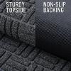imageOLANLY Front Door Mat Outside Entrance 29x17 Absorbent Heavy Duty Sturdy Natural Rubber Doormat Indoor Outdoor Stain and Fade Resistant NonSlip Backing Low Profile Floor Mat for Entryway GreyBlack Gray