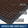 imageOLANLY Front Door Mat Outside Entrance 29x17 Absorbent Heavy Duty Sturdy Natural Rubber Doormat Indoor Outdoor Stain and Fade Resistant NonSlip Backing Low Profile Floor Mat for Entryway GreyBrown