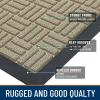 imageOLANLY Front Door Mat Outside Entrance 29x17 Absorbent Heavy Duty Sturdy Natural Rubber Doormat Indoor Outdoor Stain and Fade Resistant NonSlip Backing Low Profile Floor Mat for Entryway GreyBeige