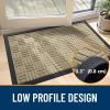 imageOLANLY Front Door Mat Outside Entrance 29x17 Absorbent Heavy Duty Sturdy Natural Rubber Doormat Indoor Outdoor Stain and Fade Resistant NonSlip Backing Low Profile Floor Mat for Entryway GreyBeige