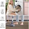 imageOLANLY Black and White Striped Rug 24quot x 37quot 275quot x 43quot  Washable Cotton Indoor Outdoor Doormat for Front Door Entryway Kitchen Porch Patio DecorBrown and Black Striped
