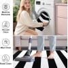 imageOLANLY Black and White Striped Rug 24quot x 37quot 275quot x 43quot  Washable Cotton Indoor Outdoor Doormat for Front Door Entryway Kitchen Porch Patio DecorBlack and White Striped