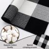 imageOLANLY Black and White Striped Rug 24quot x 37quot 275quot x 43quot  Washable Cotton Indoor Outdoor Doormat for Front Door Entryway Kitchen Porch Patio DecorBlack and White Checkered