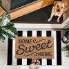 imageOLANLY Black and White Striped Rug 24quot x 37quot 275quot x 43quot  Washable Cotton Indoor Outdoor Doormat for Front Door Entryway Kitchen Porch Patio DecorBlack and White Striped