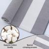 imageOLANLY Black and White Striped Rug 24quot x 37quot 275quot x 43quot  Washable Cotton Indoor Outdoor Doormat for Front Door Entryway Kitchen Porch Patio DecorGrey and White Striped