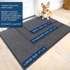 imageOLANLY Front Door Mat Indoor Outdoor Entrance 2Pack 295 x 17 Inch Waterproof Heavy Duty Doormat Fade Resistant Low Profile Easy Clean Patio Porch Welcome Floor Mats for Entry GreyGrey