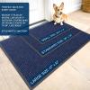 imageOLANLY Front Door Mat Indoor Outdoor Entrance 2Pack 295 x 17 Inch Waterproof Heavy Duty Doormat Fade Resistant Low Profile Easy Clean Patio Porch Welcome Floor Mats for Entry GreyBlue