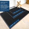 imageOLANLY Front Door Mat Indoor Outdoor Entrance 2Pack 295 x 17 Inch Waterproof Heavy Duty Doormat Fade Resistant Low Profile Easy Clean Patio Porch Welcome Floor Mats for Entry GreyBlack