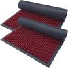 imageOLANLY Front Door Mat Indoor Outdoor Entrance 2Pack 295 x 17 Inch Waterproof Heavy Duty Doormat Fade Resistant Low Profile Easy Clean Patio Porch Welcome Floor Mats for Entry GreyWine Red