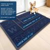 imageOLANLY Welcome Door Mat Indoor Outdoor Entrance Heavy Duty Sturdy Front Door Mat Waterproof AllWeather Doormat Stain Resistant Low Profile Easy Clean Patio Entryway Mat 295 x 17 Navy